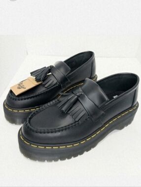 Dr. Martens Adrian Quad Leather Platform Tassel Loafer,‎ NWT, Size 9|EUR 41